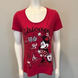 Disney Minnie Mouse Disney Store Chicago Michigan Ave Graphic T-Shirt Size L